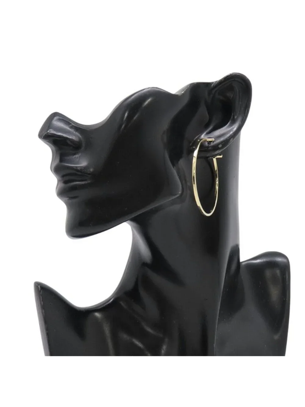 Tiffany & Co Earrings T Wire Hoop Extra Large 18k Yellow Gold